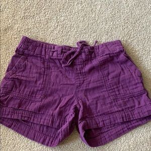 Old Navy Purple Linen Shorts